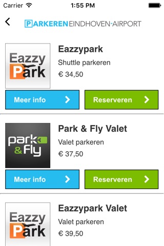 Parkeren Eindhoven Airport screenshot 3