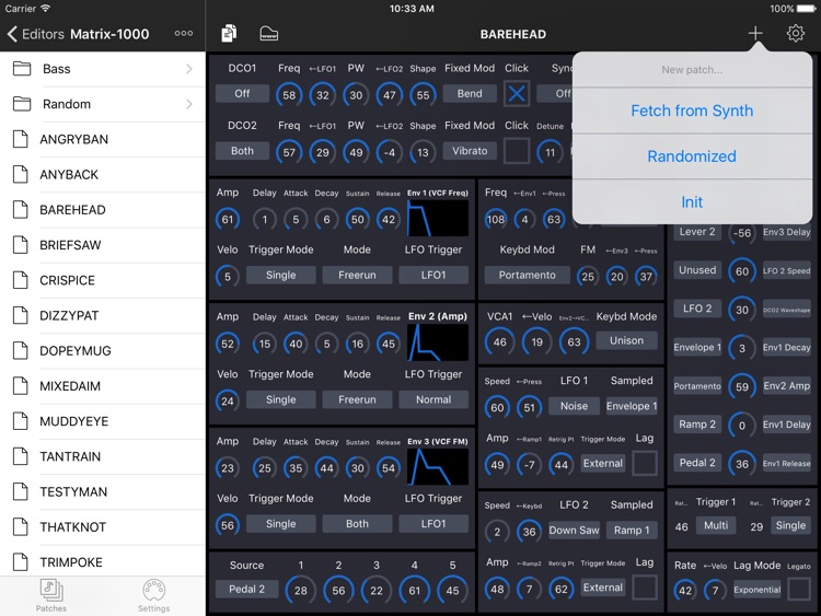 Patch Touch: for Oberheim Matrix