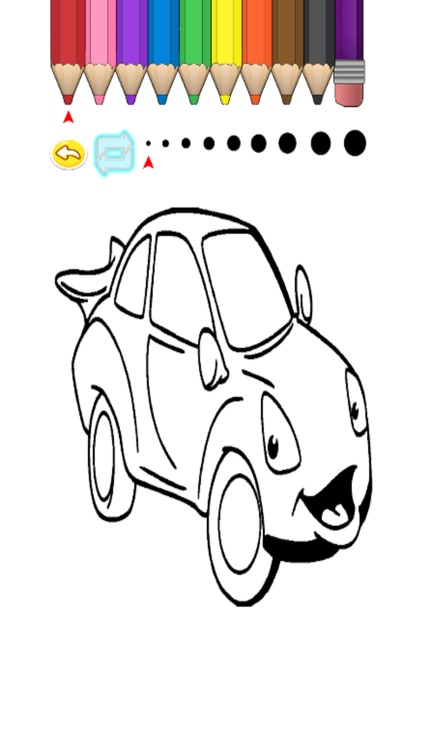 Kids Coloring Book - Cute Small Car Aichi