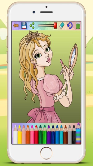 Coloring book paint princesses & color dolls in classic fair(圖2)-速報App