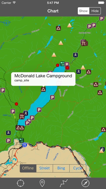 Glacier National Park – GPS Offline Park Map Navigator