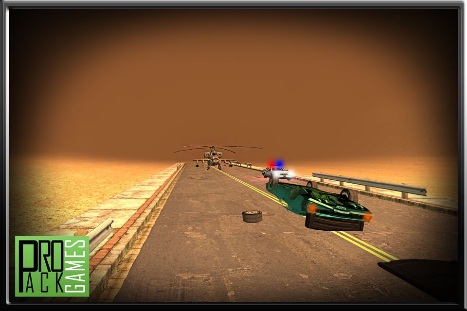 Reckless Enemy Helicopter Getaway - Dodge Apache attack in highway traffic screenshot 2