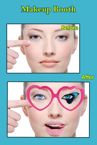 Face Makeup Booth - Sticker Editor to Change Hair & Eye Color, Add Glasses & Tattoos screenshot 2