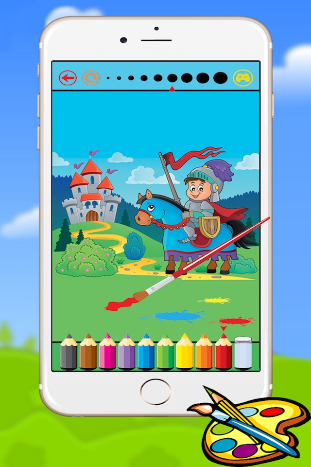 Princess Castle Coloring Book - Drawing for kids free games screenshot 2