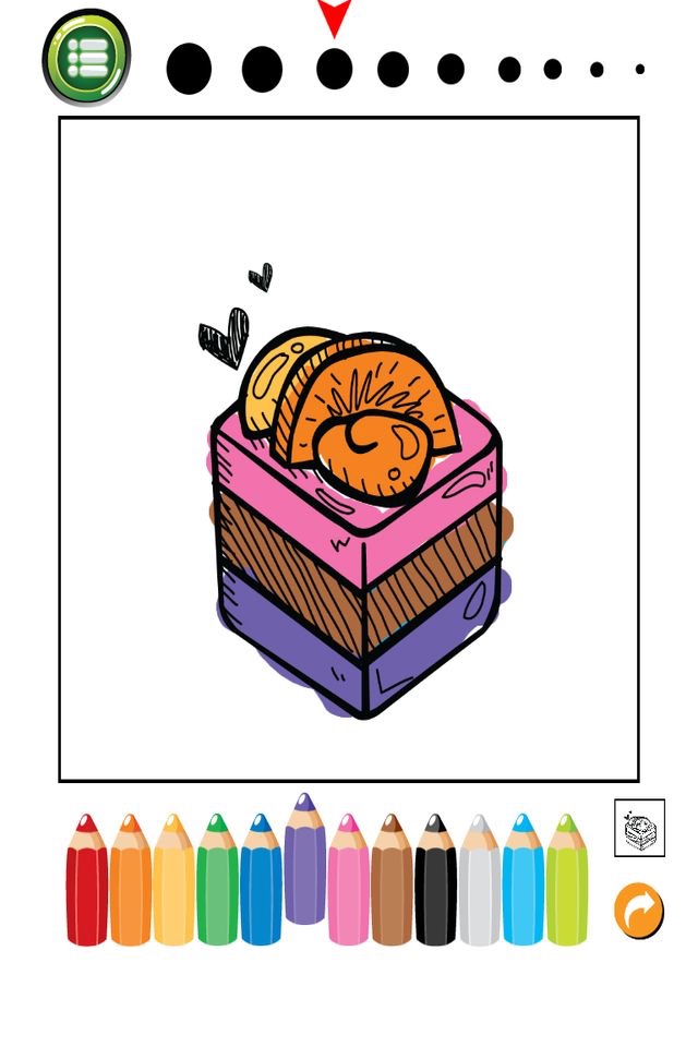 Happy Cake Coloring Book : Free For Toddler And Kids! screenshot 3
