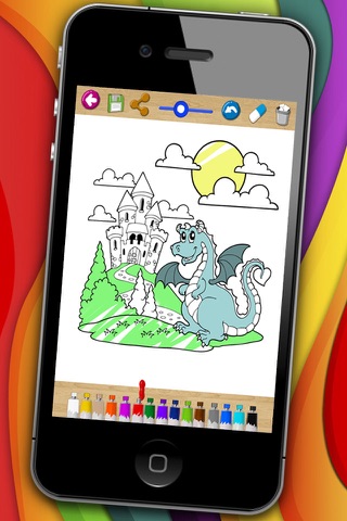 Dragons coloring book & paint fantastic animals Premium screenshot 3