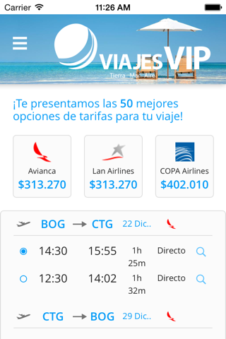 Viajes VIP screenshot 2