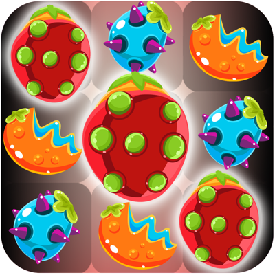 Swiped Fruits Monster Match :Frutas birlado Monster Partido