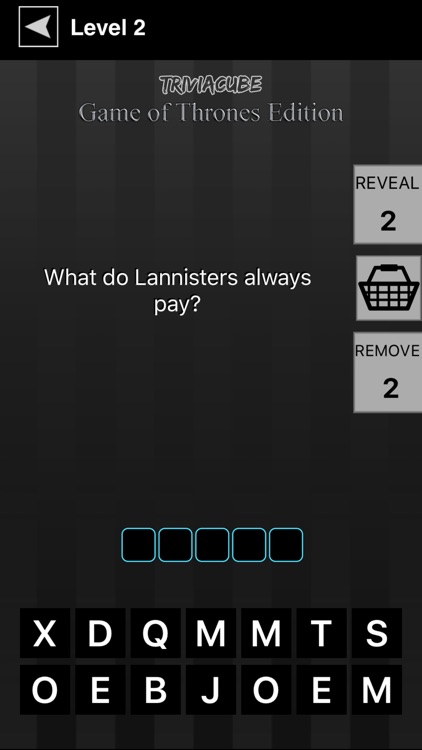 TriviaCube: Trivia for Game of Thrones
