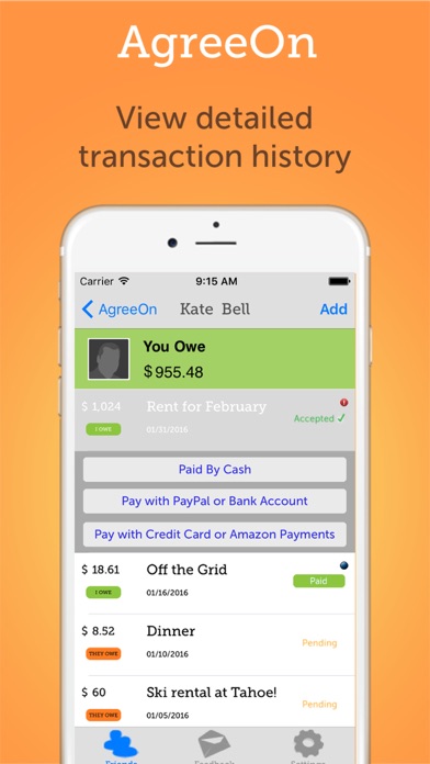 How to cancel & delete AgreeOn - The debt, rent, IOU calculator for friends from iphone & ipad 3