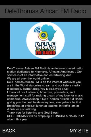 DeleThomas African FM Radio screenshot 2