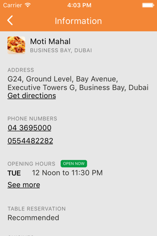 Moti Mahal, Business Bay screenshot 3