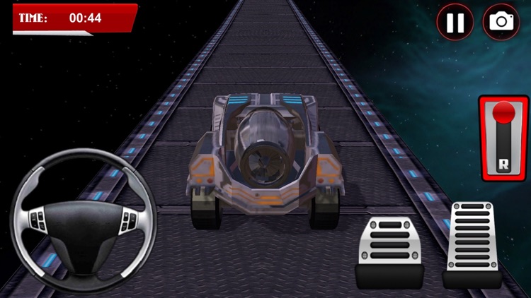 Jet Car Stunt Zone in space 3D screenshot-4