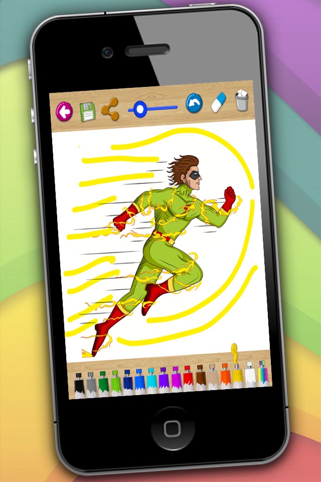 Drawing pages for painting superheroes – educative coloring book for children screenshot 2