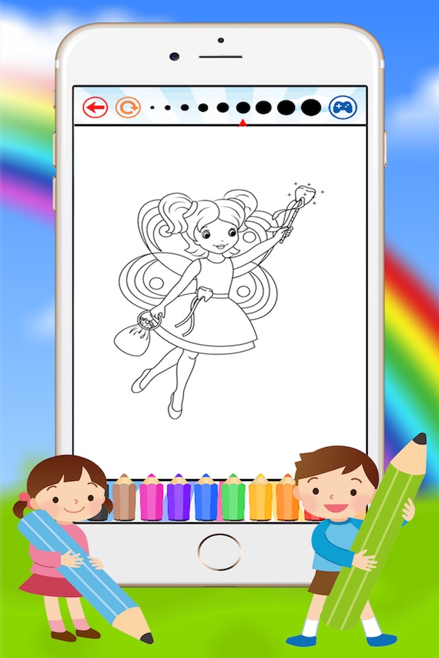 Fairy & Princess Coloring Book for Kids Preschool Toddler screenshot 4