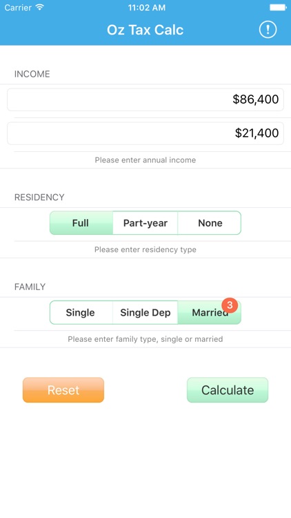 Oz Tax Calc