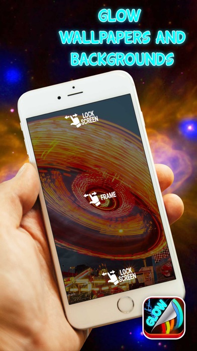 壁紙と背景をグロー カスタムロック画面用のカラフルなネオンの写真 Iphoneアプリ Applion