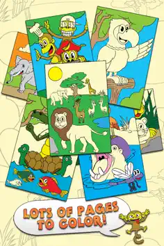 Coloring Animal Zoo Touch to Color Activity Coloring Book for Kids and Family Preschool Ultimate Edition - Screenshot 1