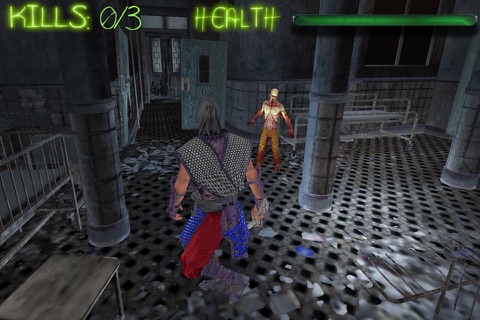 Ninja Warrior Vs Zombies- Horror Hospital screenshot 2