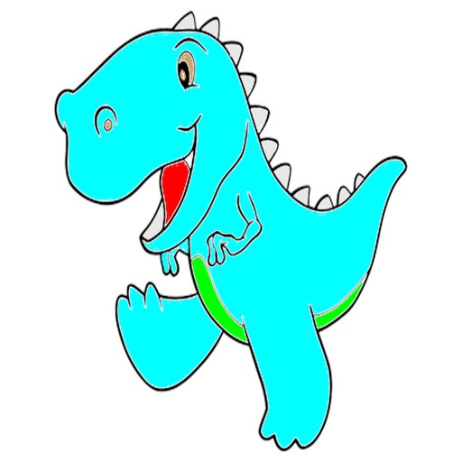 Kids Coloring Book - Cute Cartoon Dinosaur 1 Icon