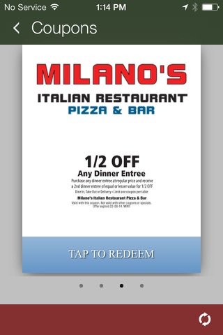 Milanos Italian Restaurant screenshot 4