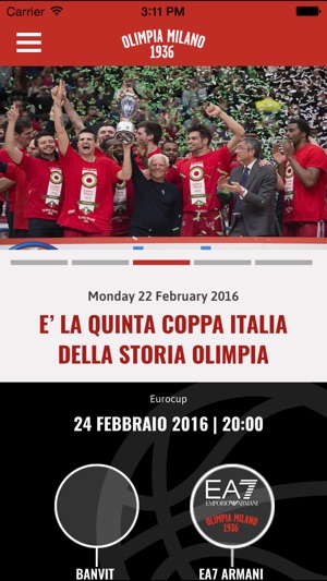 EA7 Olimpia Milano(圖1)-速報App