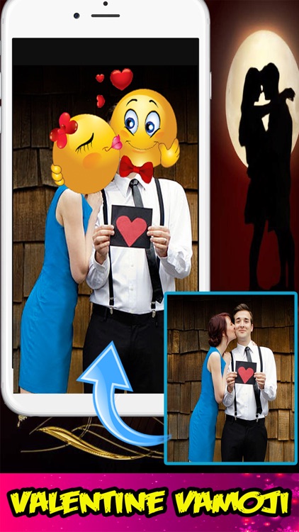 Vamoji Photo - Exclusive Valentine Picture With Emoji Stickers editor