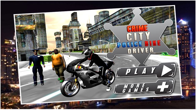 Crime City Police Bike Driver