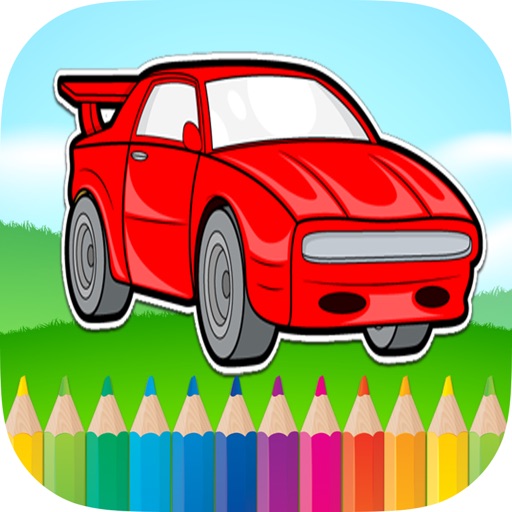 vehicle coloring book  all in 1 sport car draw paint and