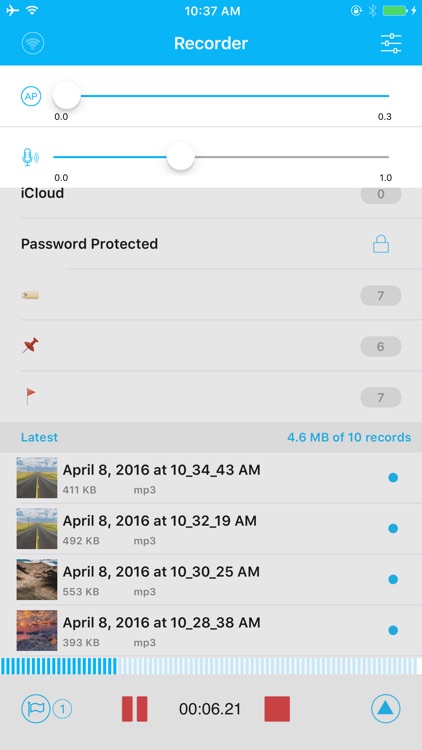 Recorder Pro - Recording, Voice Memos, Photos, Notes, Markers, Tags & Password Protected