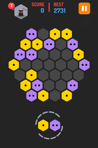 Merge Blocks - Merging hexagon puzzle fun game, rotate and merged screenshot 3