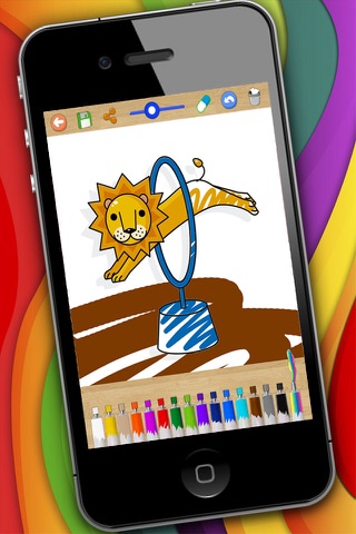 Paint big circus and clowns coloring book - Premium screenshot 2