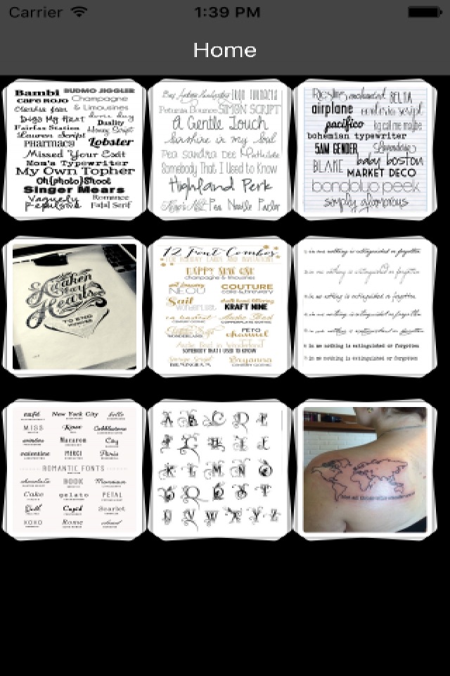 Tattoo Fonts screenshot 3