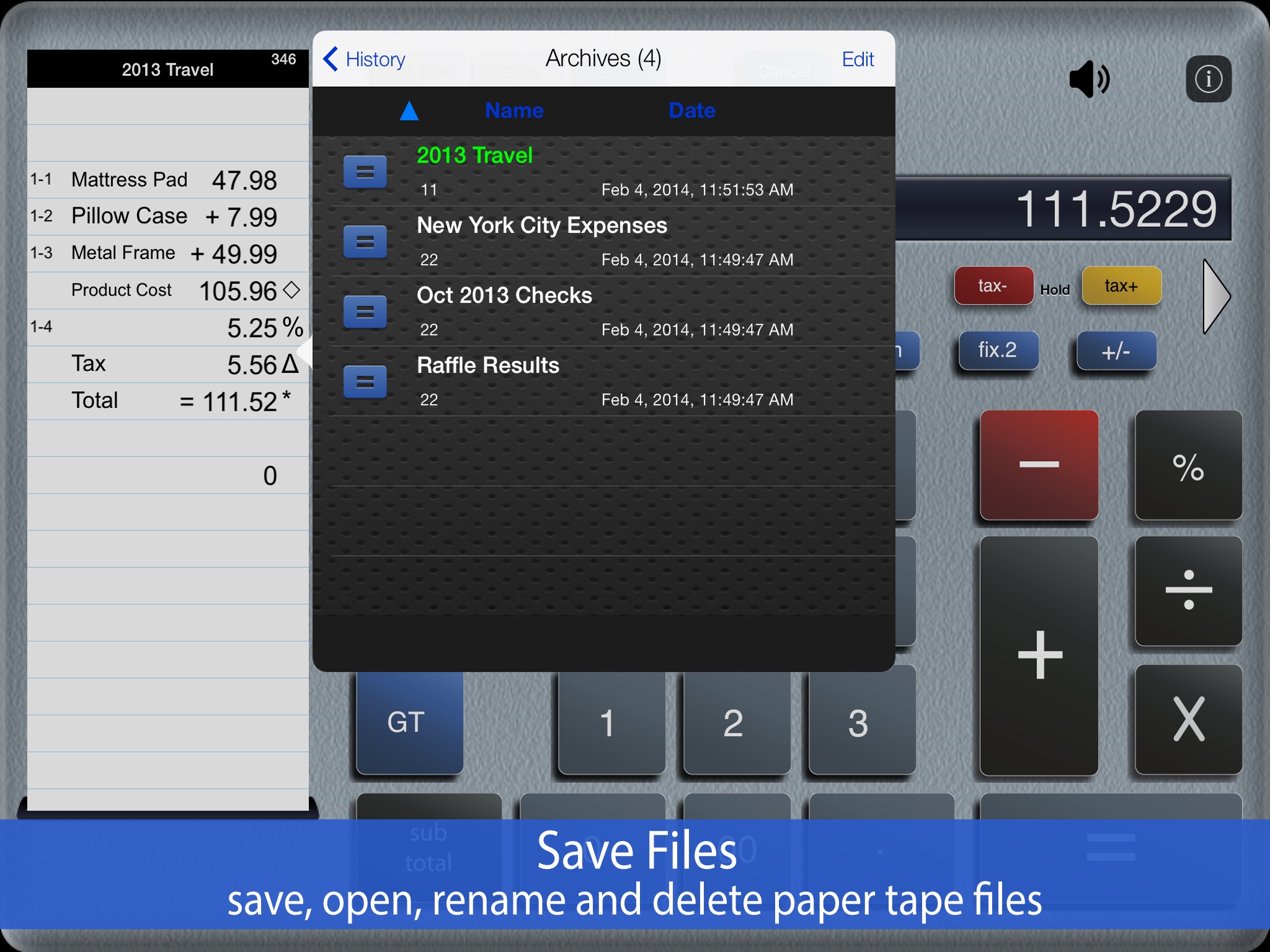 Accountant  Lite Calc iPad screenshot 4