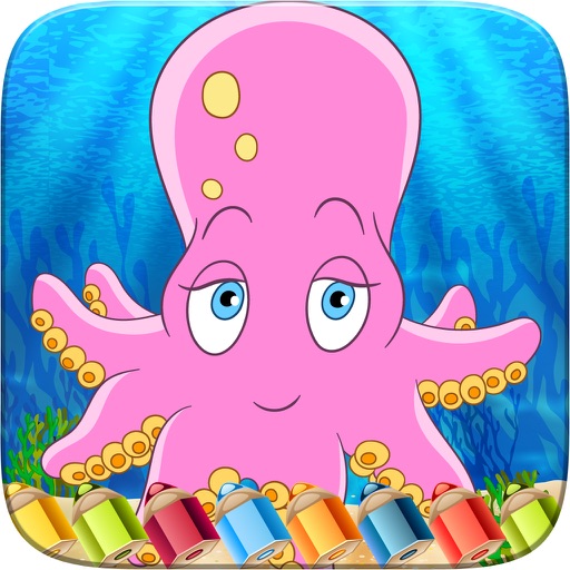 Charm Ocean Colorbook Drawing Paint Coloring Game for Kids icon