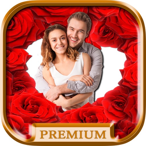 Love frames for pictures create postcards with romantic love pictures - Premium icon