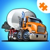 Trucks and Vehicles Jigsaw Puzzles : free logic game for toddlers, preschool kids and little boys