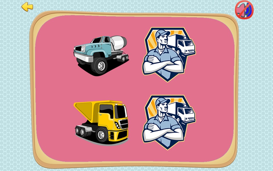 Learning Car and Pickup Trucks Matches or Matching Games for Toddlers and Little Kids screenshot 3