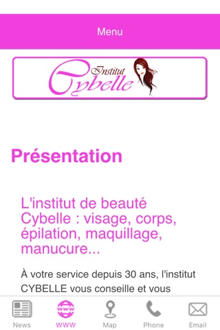 Institut de Beauté Cybelle screenshot 2