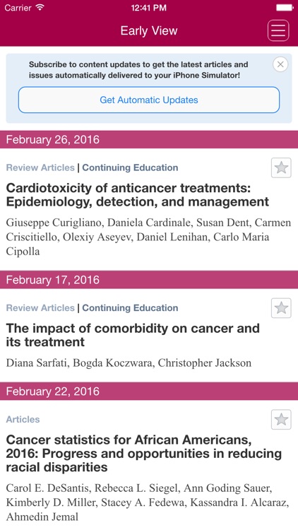 CA: A Cancer Journal for Clinicians screenshot-3