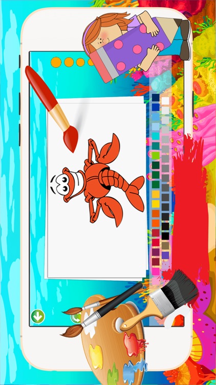 Sea Animals Coloring -  All In 1 Cute Animal Draw Book, Paint And Color Pages Games For Kids screenshot-3