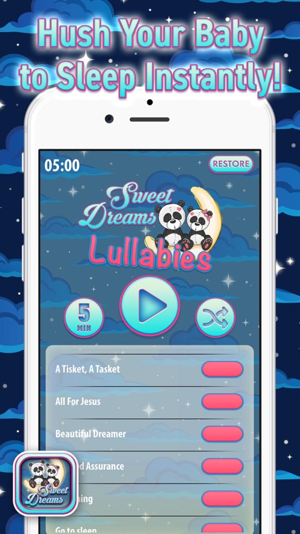 Sweet Dreams Lullabies – Hush Your Baby to Sleep with Beautiful Bedtime Songs screenshot-3