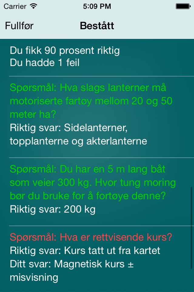 Båtførerprøve screenshot 4