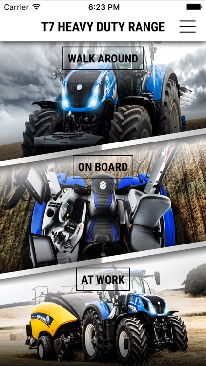 New Holland Agriculture T7 Heavy Duty range app