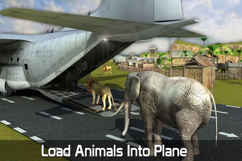 Wild Animal Cargo Plane Transport 3D screenshot 2