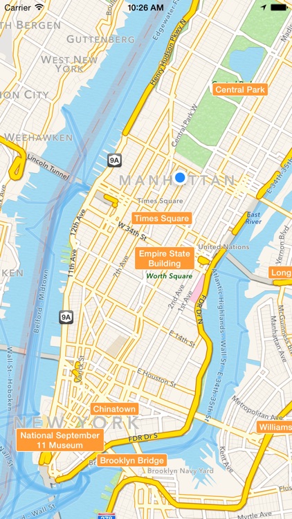 NYC Tourist Map - Travel Map for New York City