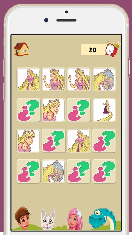 Memory game for girls: princess Rapunzel: learning game for girls screenshot-3