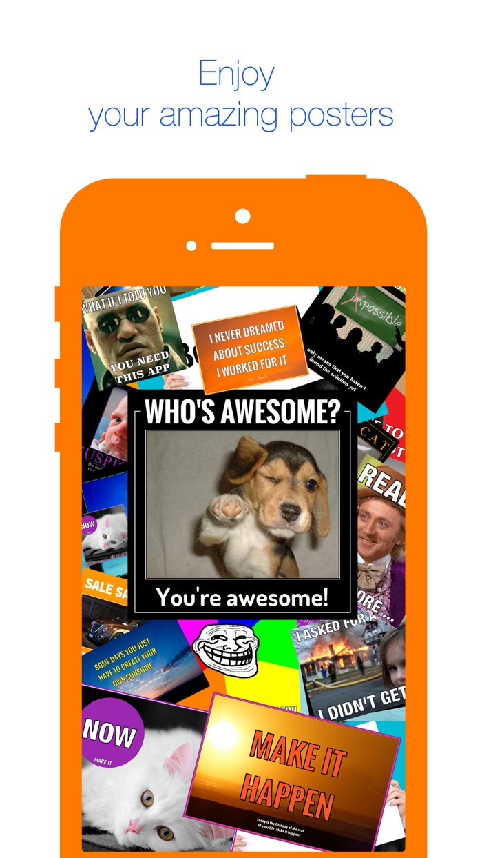 Poster Maker App - add caption or quote to picture