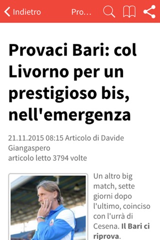 Tutto Bari Calcio screenshot 2