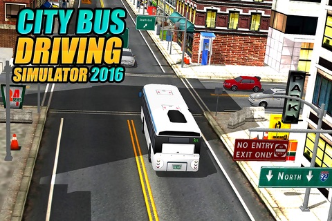 Real Modern city Bus driving simulator 3d 2016 - transport passengers through real city traffic screenshot 2
